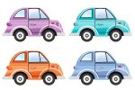 Colorful Illustrated Cars Set